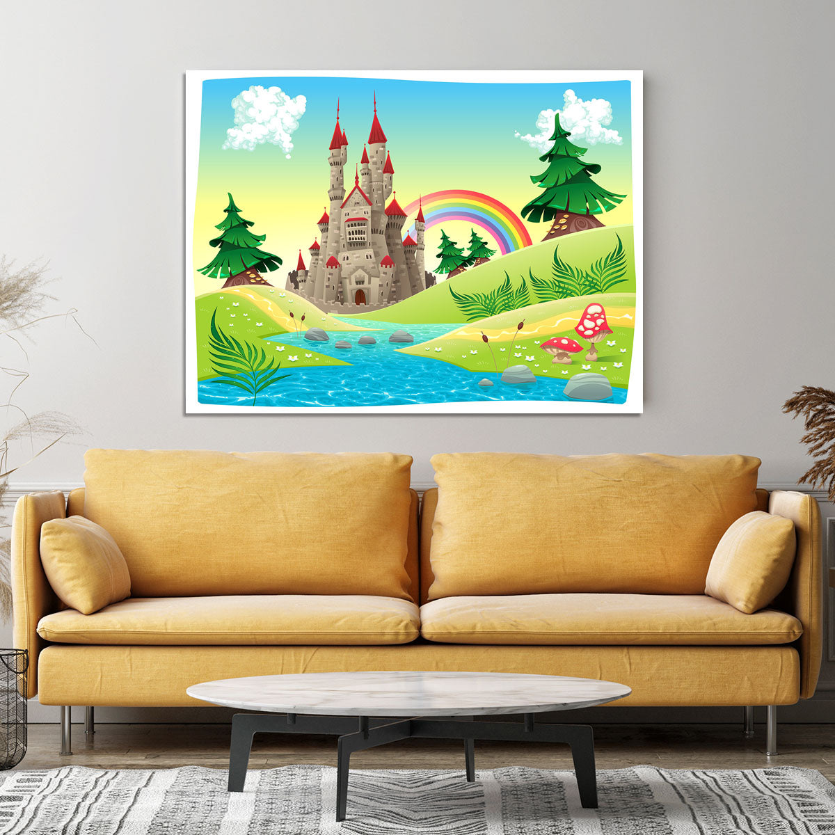 Panorama with castle Canvas Print or Poster - Canvas Art Rocks - 4