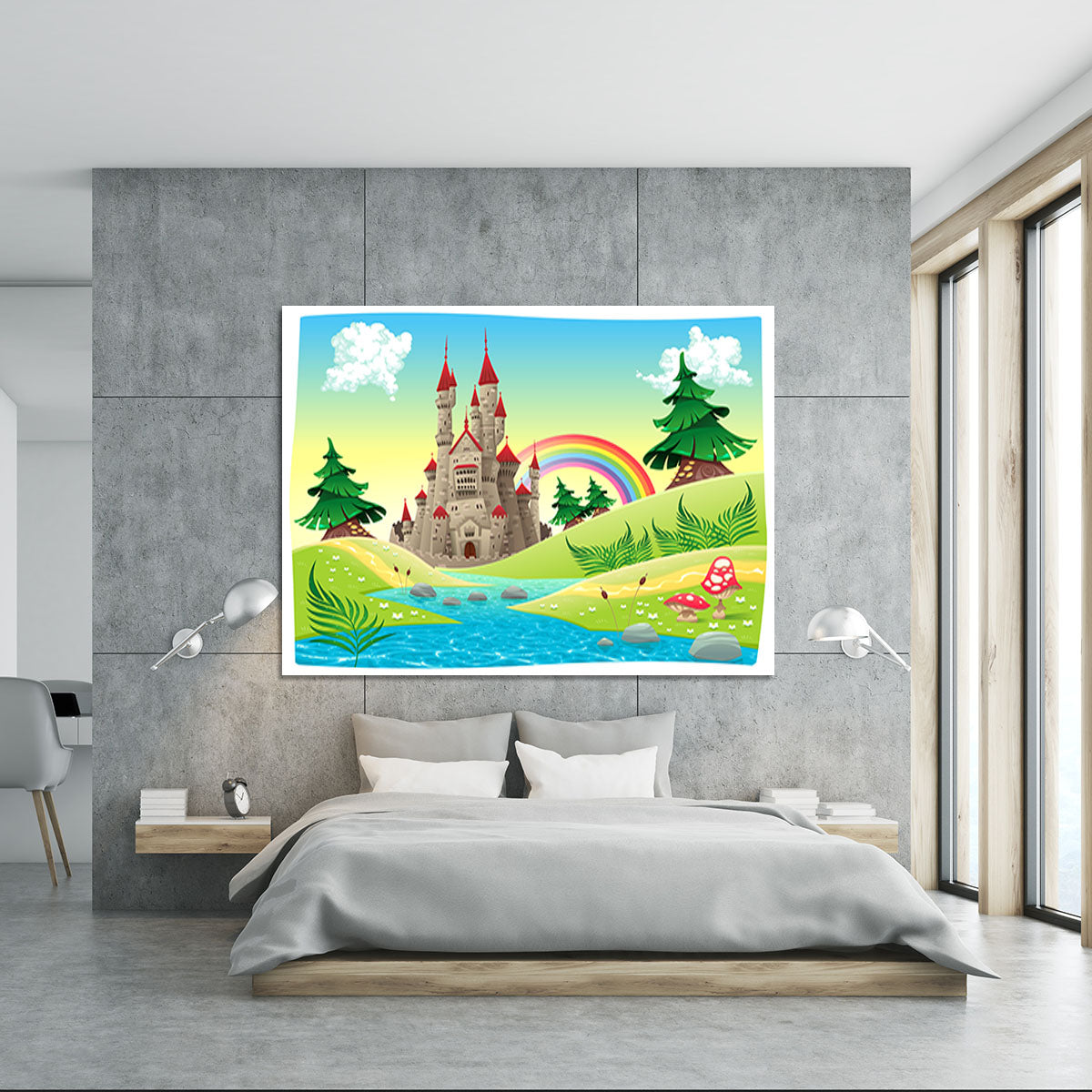 Panorama with castle Canvas Print or Poster - Canvas Art Rocks - 5