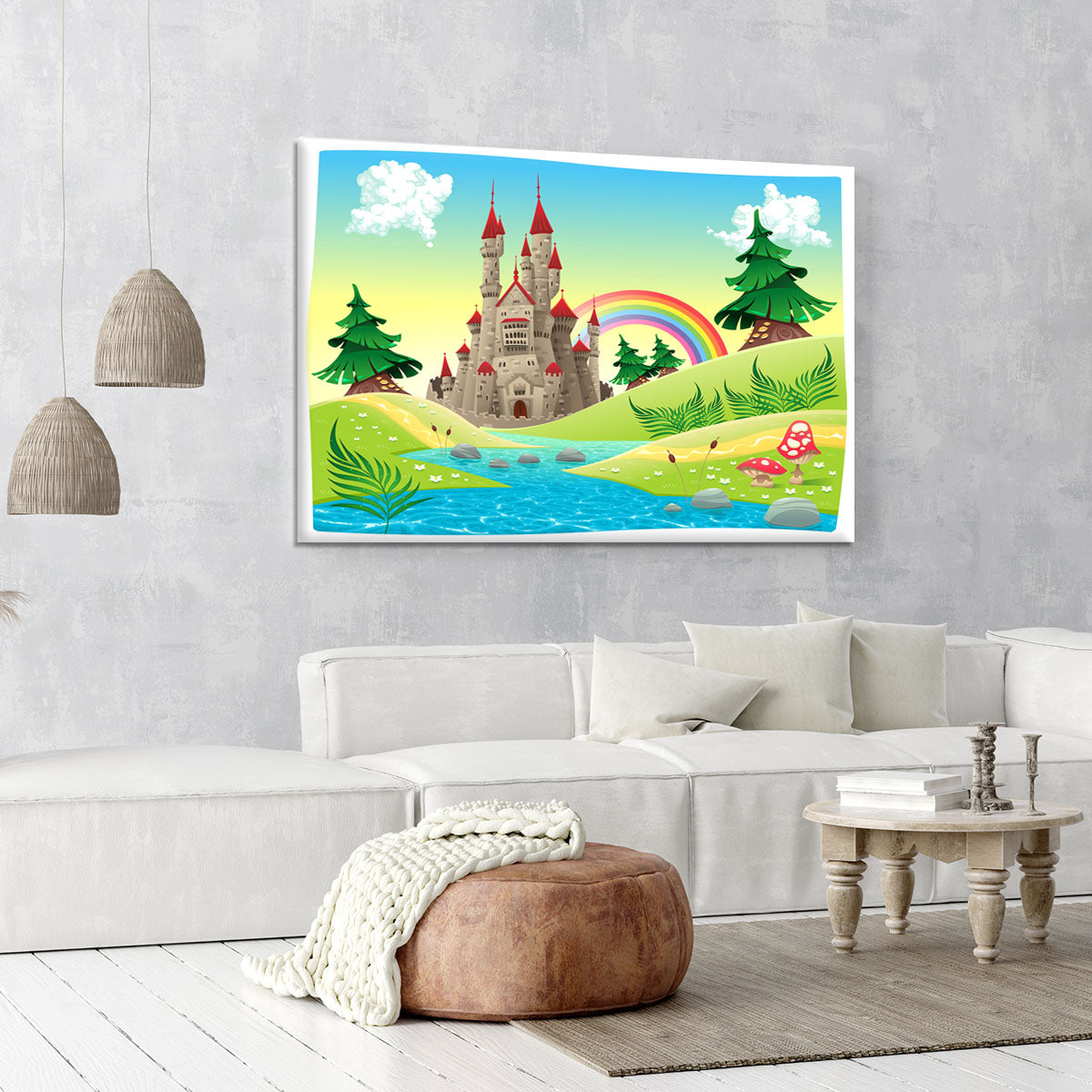 Panorama with castle Canvas Print or Poster - Canvas Art Rocks - 6