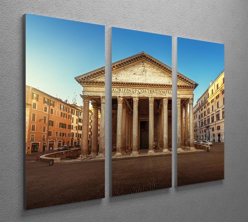 Pantheon in Rome 3 Split Panel Canvas Print - Canvas Art Rocks - 2