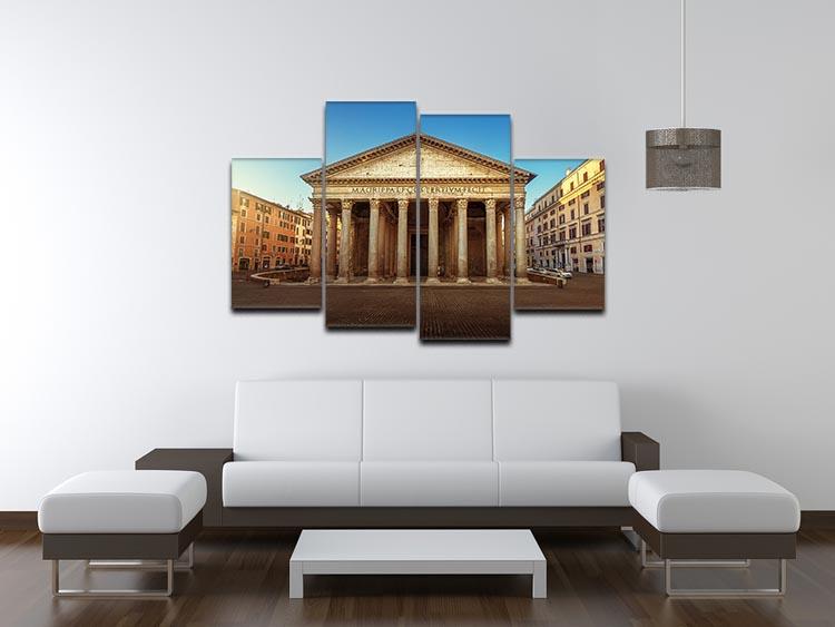 Pantheon in Rome 4 Split Panel Canvas  - Canvas Art Rocks - 3