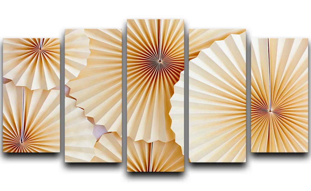 Paper Fans 5 Split Panel Canvas - Canvas Art Rocks - 1