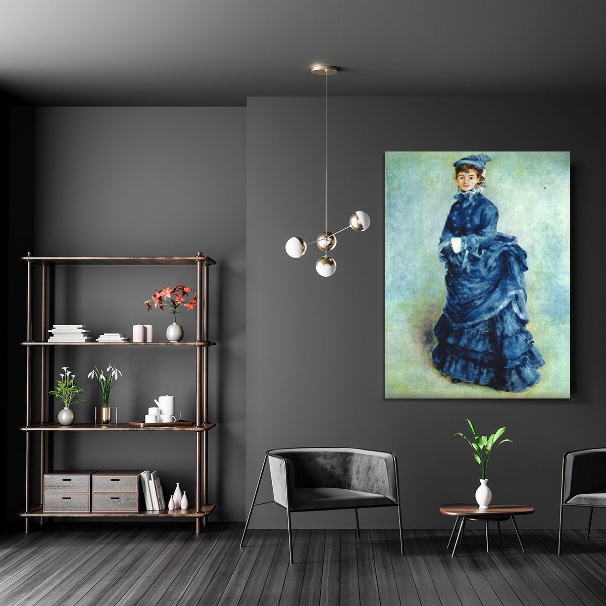 Paris girl the lady in blue by Renoir Canvas Print or Poster - Canvas Art Rocks - 5