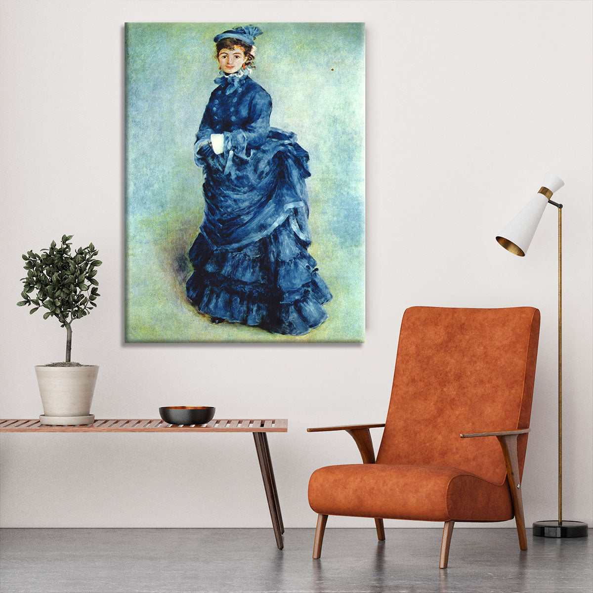 Paris girl the lady in blue by Renoir Canvas Print or Poster - Canvas Art Rocks - 6