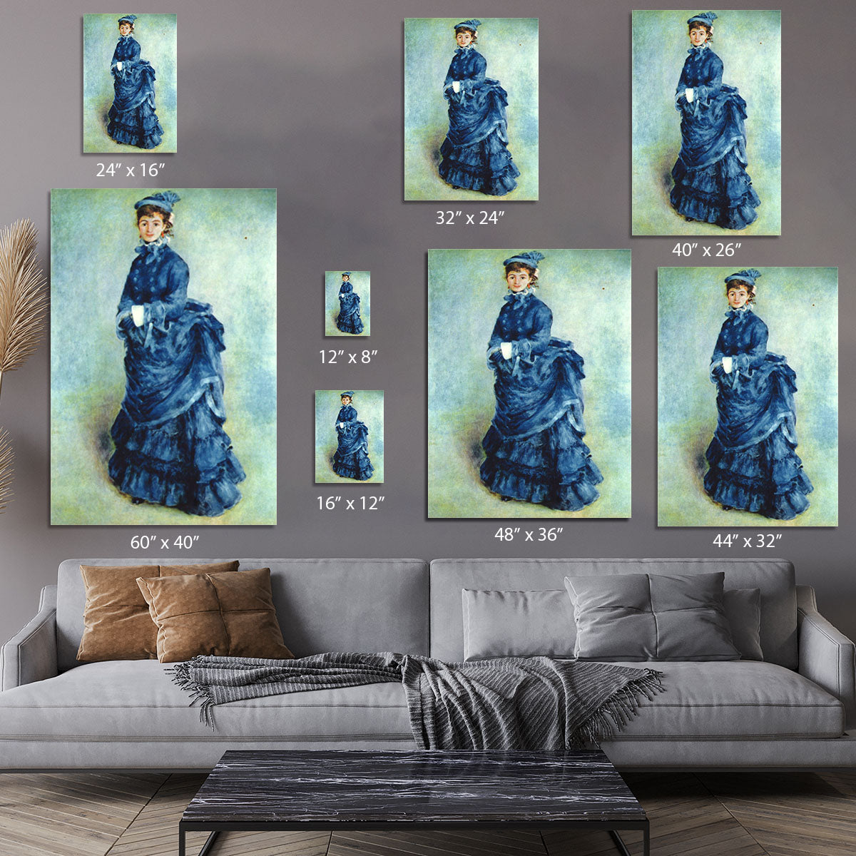 Paris girl the lady in blue by Renoir Canvas Print or Poster - Canvas Art Rocks - 7