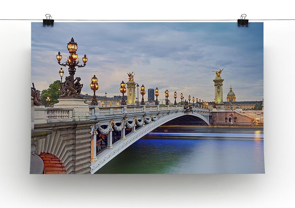 Paris image of the Alexandre III Canvas Print or Poster - Canvas Art Rocks - 2