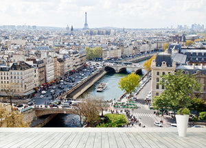 Paris skyline from the top of Notre Dame Wall Mural Wallpaper - Canvas Art Rocks - 4