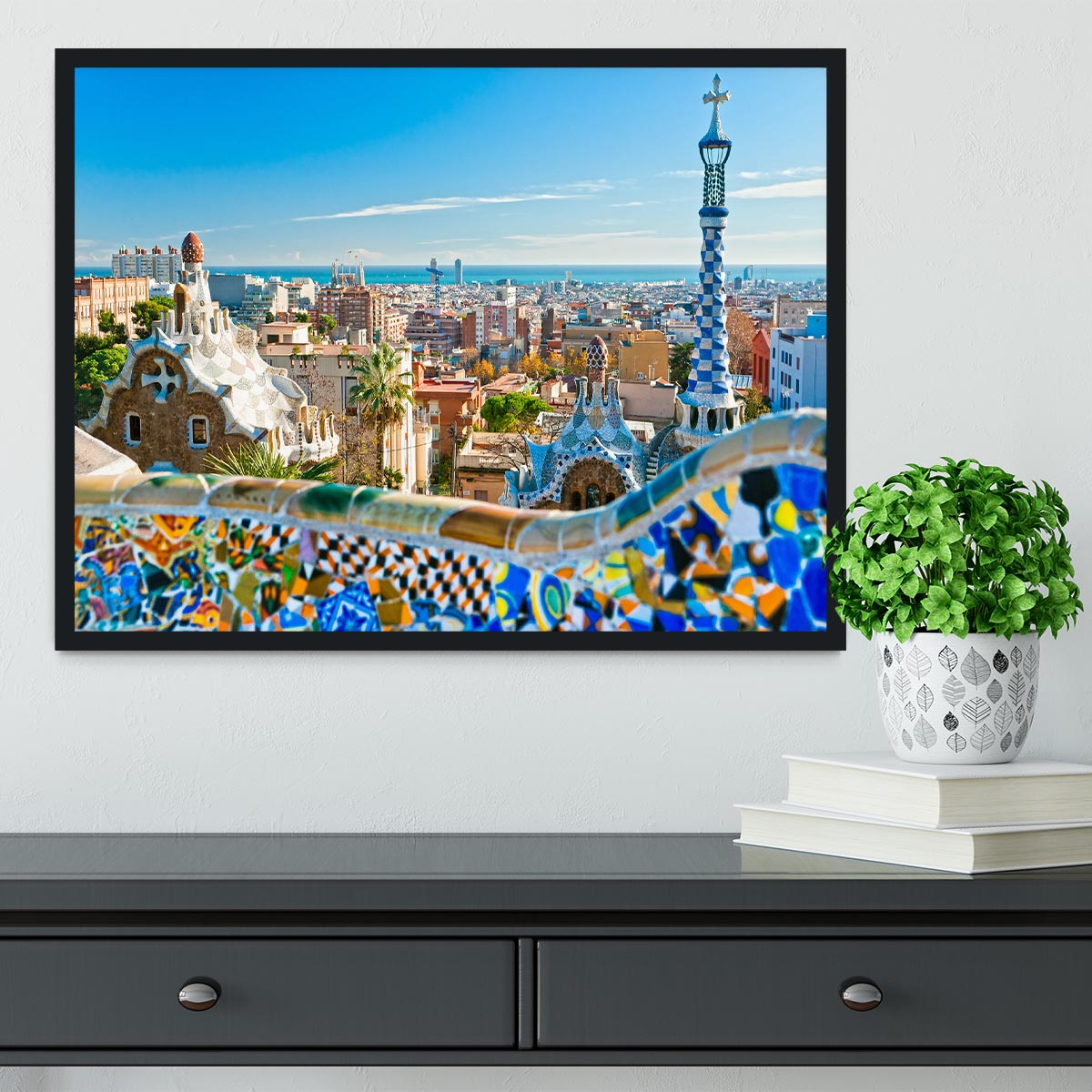 Park Guell Framed Print - Canvas Art Rocks - 2