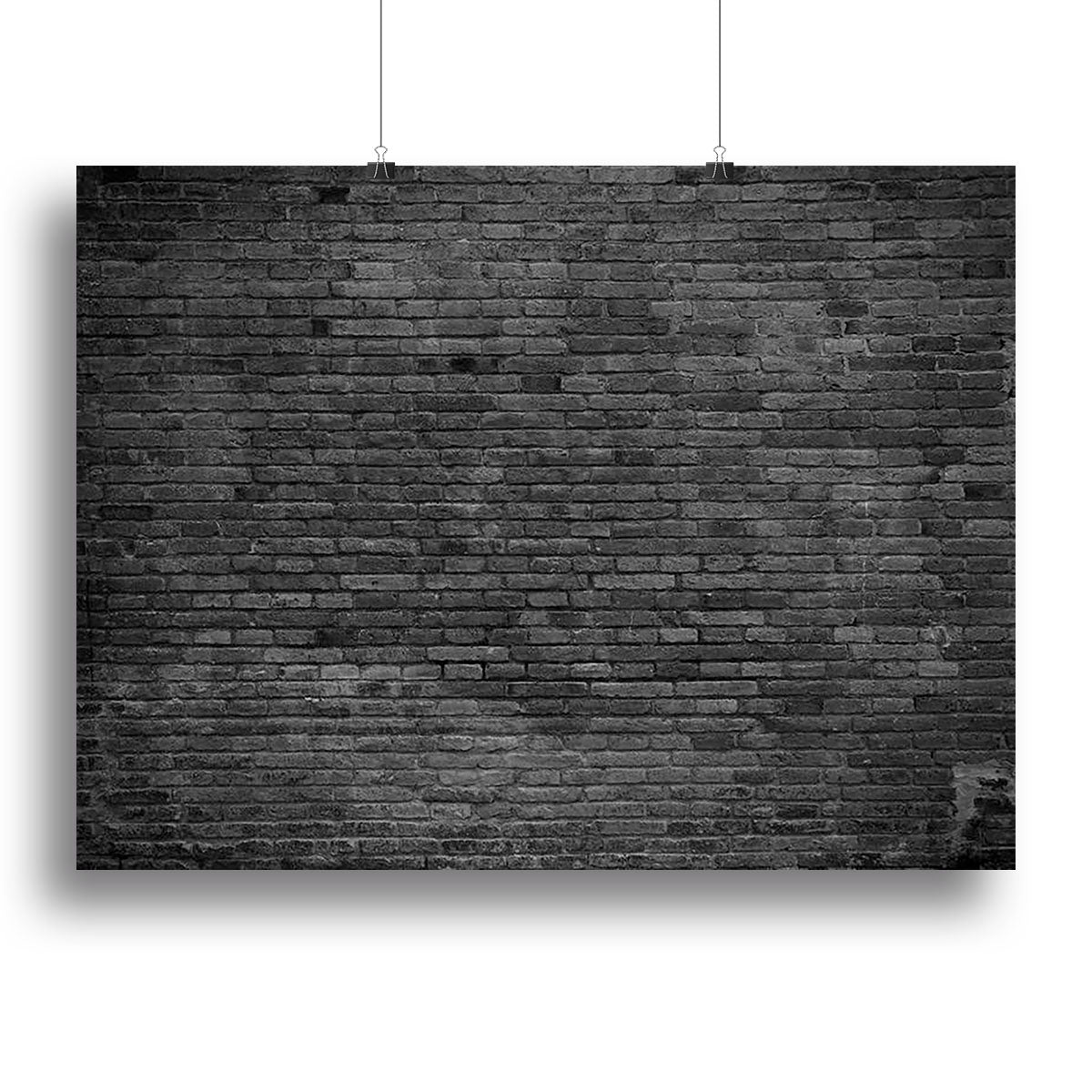 Part of black painted brick Canvas Print or Poster - Canvas Art Rocks - 2