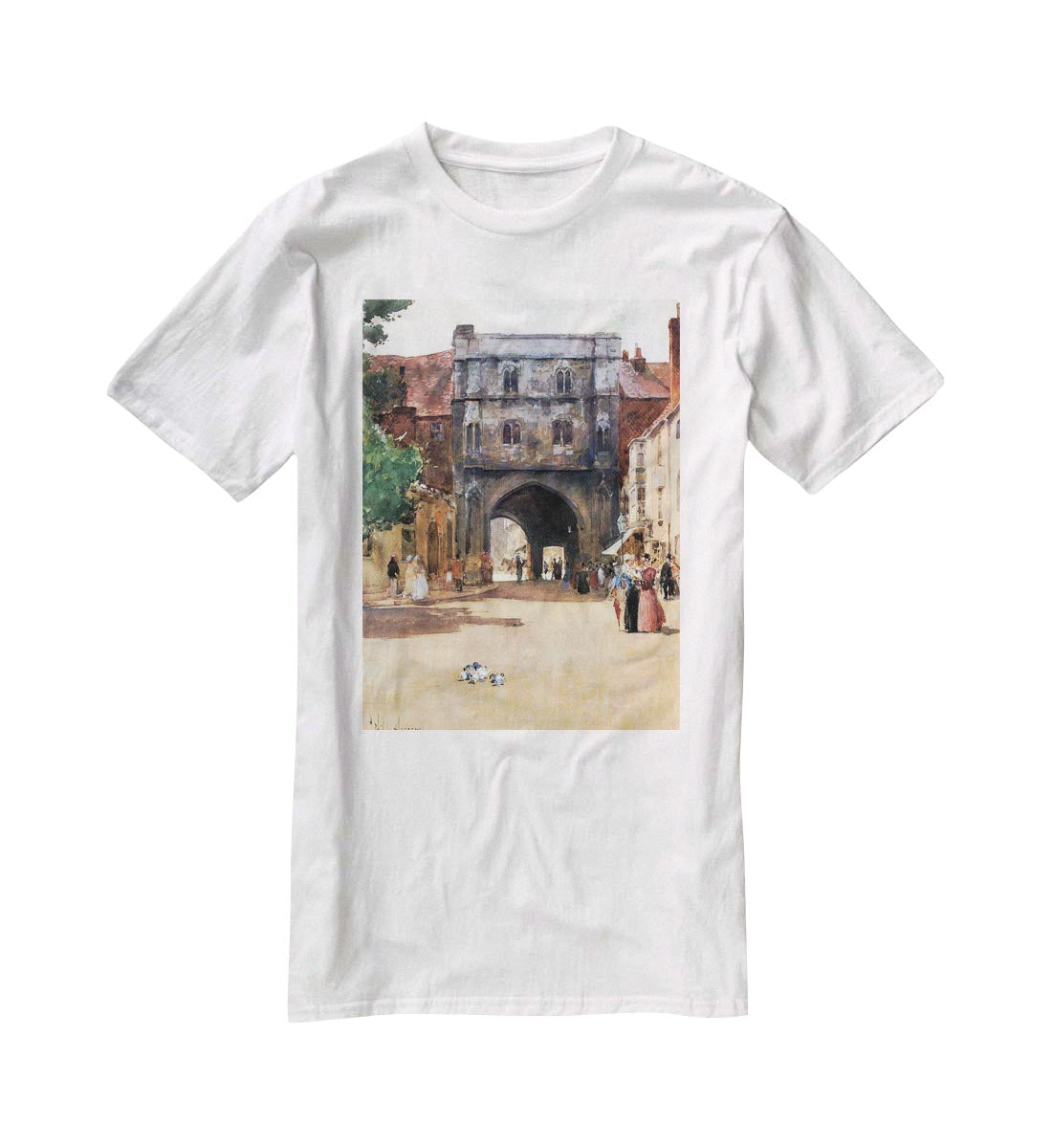 Passage in Canterbury by Hassam T-Shirt - Canvas Art Rocks - 5