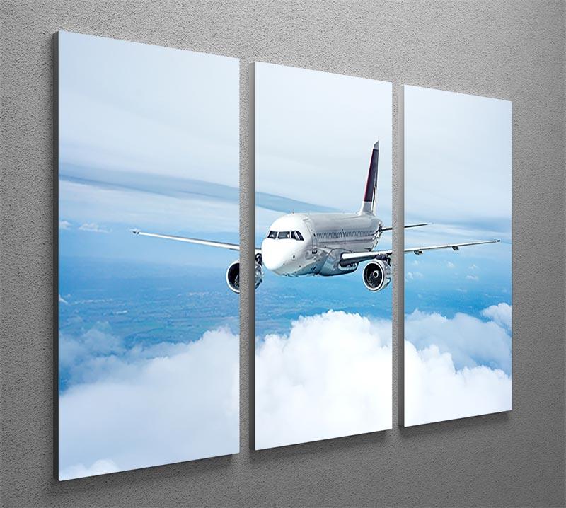 Passenger Airliner 3 Split Panel Canvas Print - Canvas Art Rocks - 2