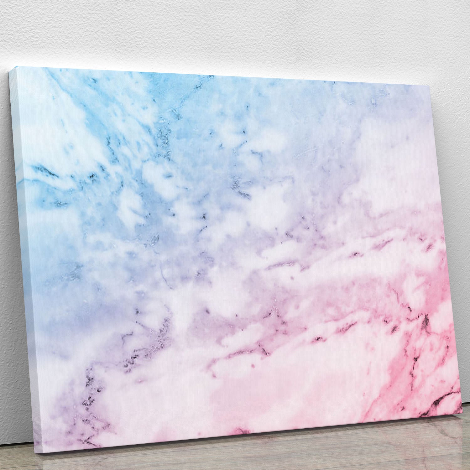 Pastel blue and pink marble Canvas Print or Poster - Canvas Art Rocks - 1