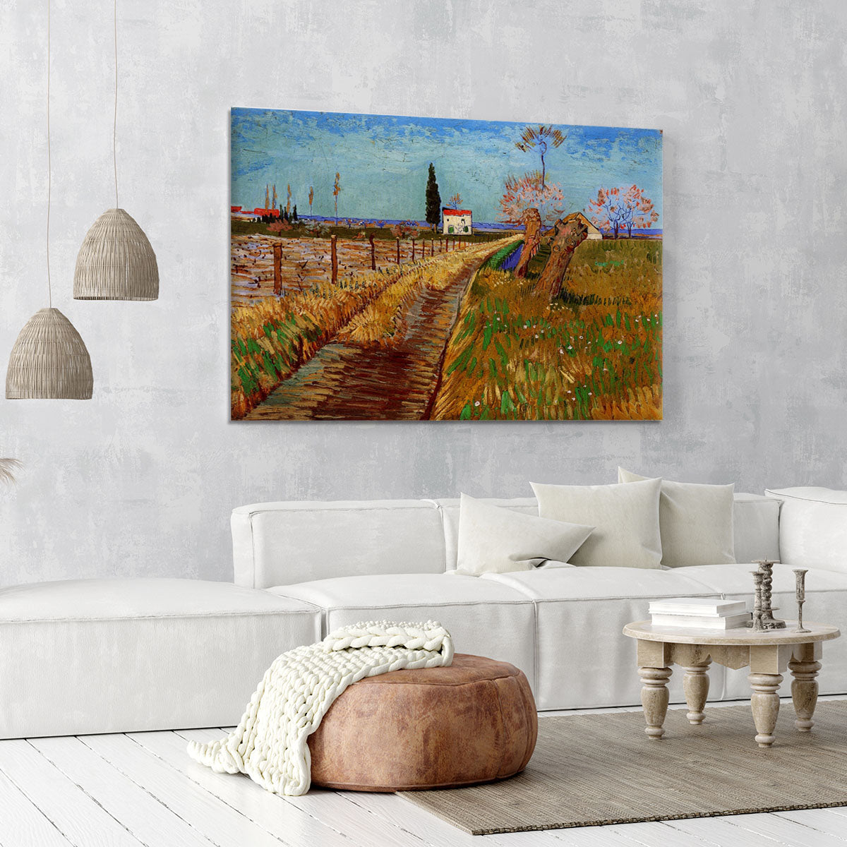 Path Through a Field with Willows by Van Gogh Canvas Print or Poster - Canvas Art Rocks - 6