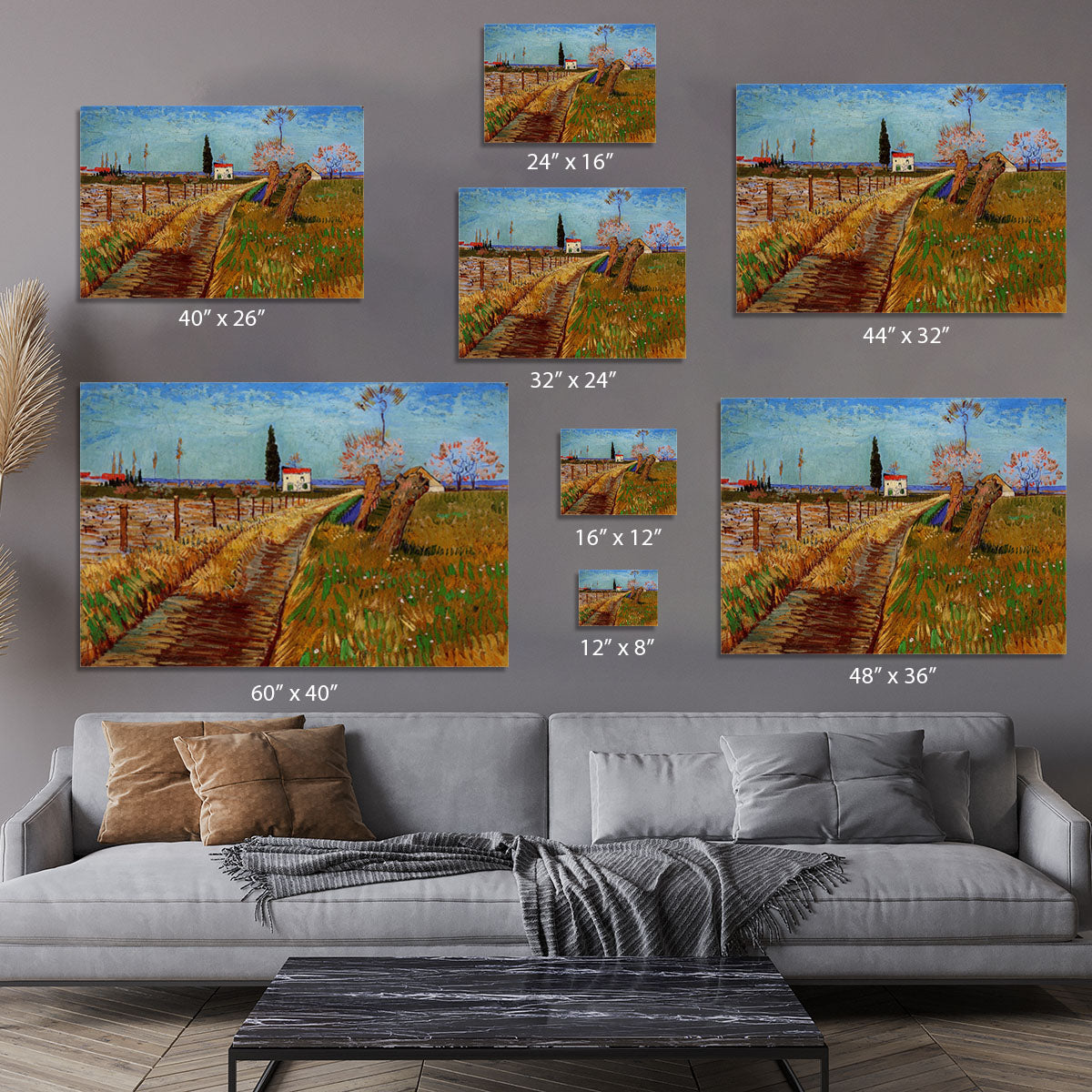 Path Through a Field with Willows by Van Gogh Canvas Print or Poster - Canvas Art Rocks - 7