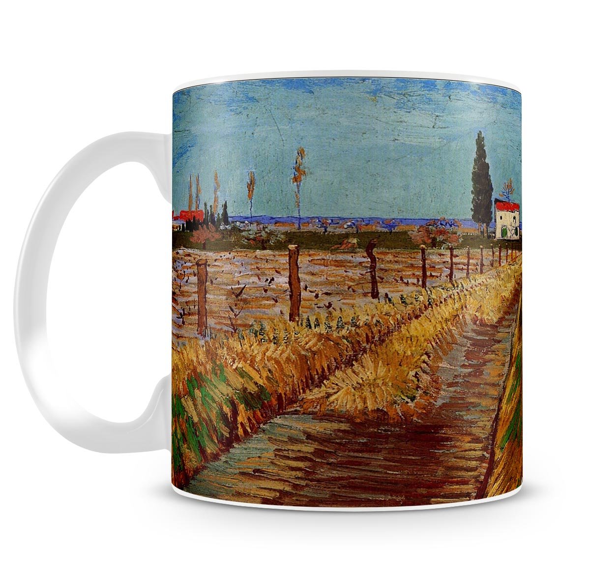 Path Through a Field with Willows by Van Gogh Mug - Canvas Art Rocks - 4