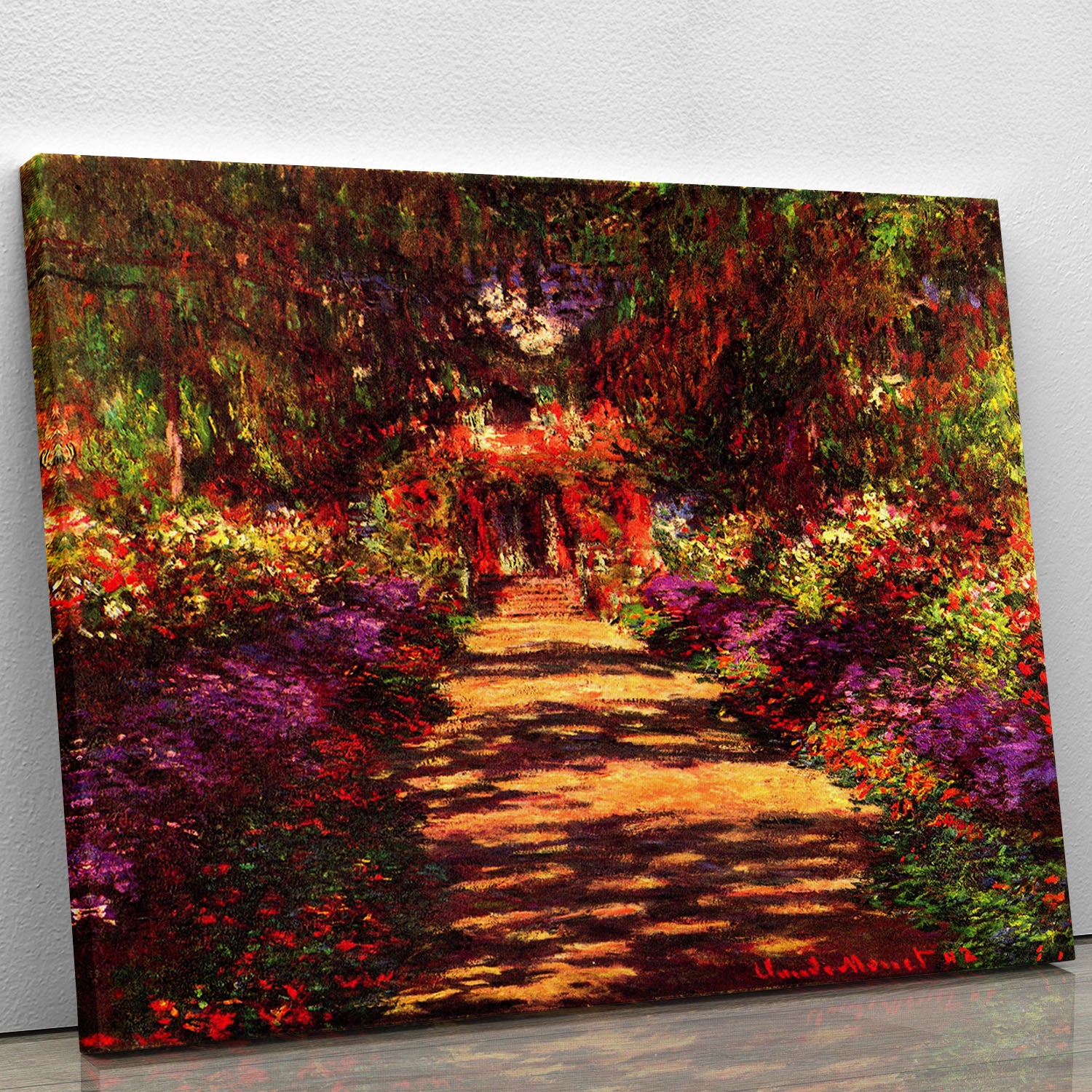 Path in Monets garden in Giverny by Monet Canvas Print or Poster - Canvas Art Rocks - 1