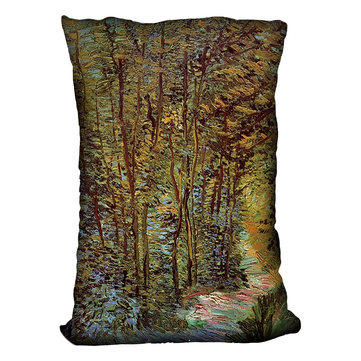 Path in the Woods by Van Gogh Cushion