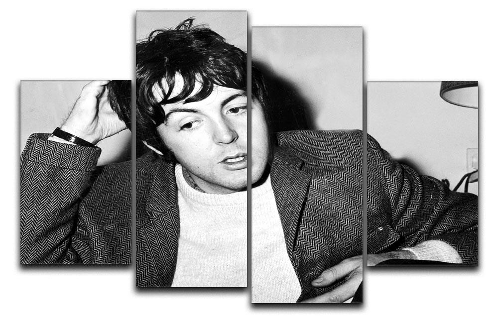 Paul McCartney being interviewed 4 Split Panel Canvas  - Canvas Art Rocks - 1