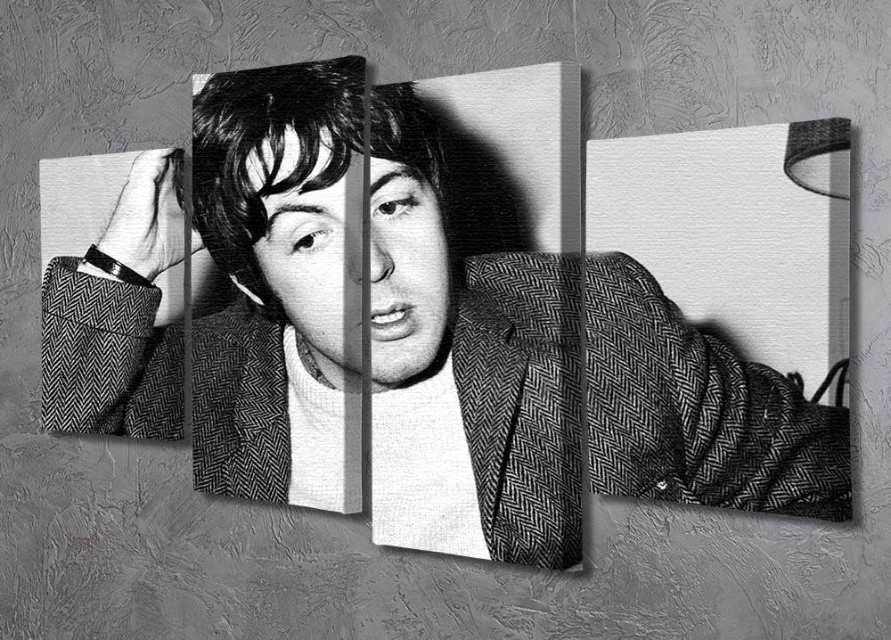 Paul McCartney being interviewed 4 Split Panel Canvas - Canvas Art Rocks - 2