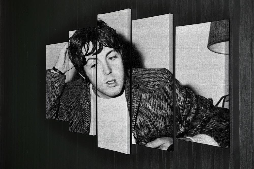 Paul McCartney being interviewed 5 Split Panel Canvas - Canvas Art Rocks - 2