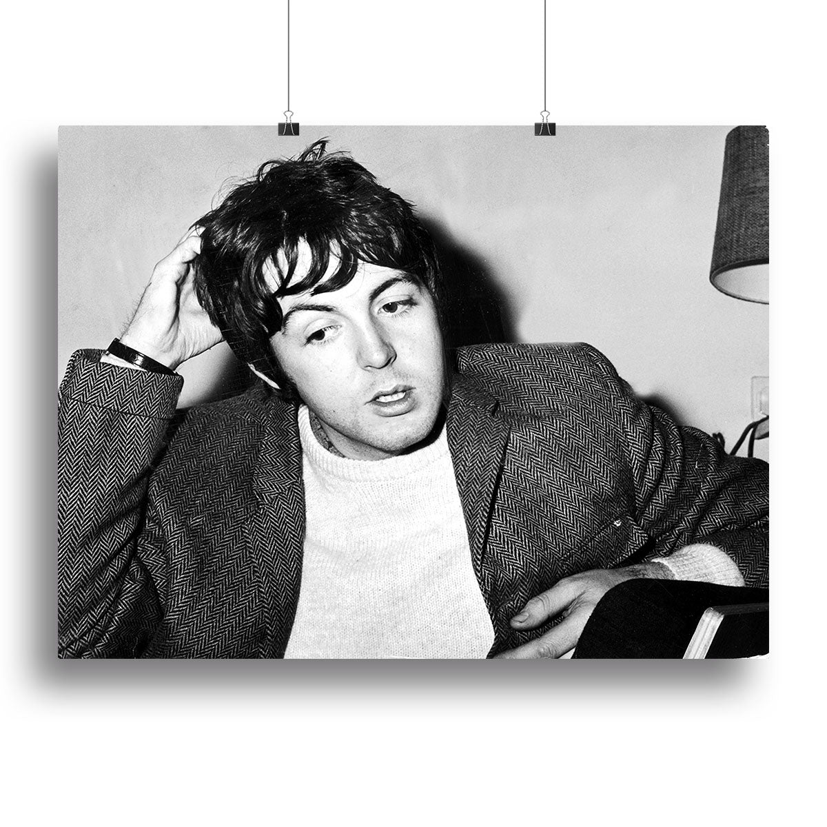 Paul McCartney being interviewed Canvas Print or Poster - Canvas Art Rocks - 2