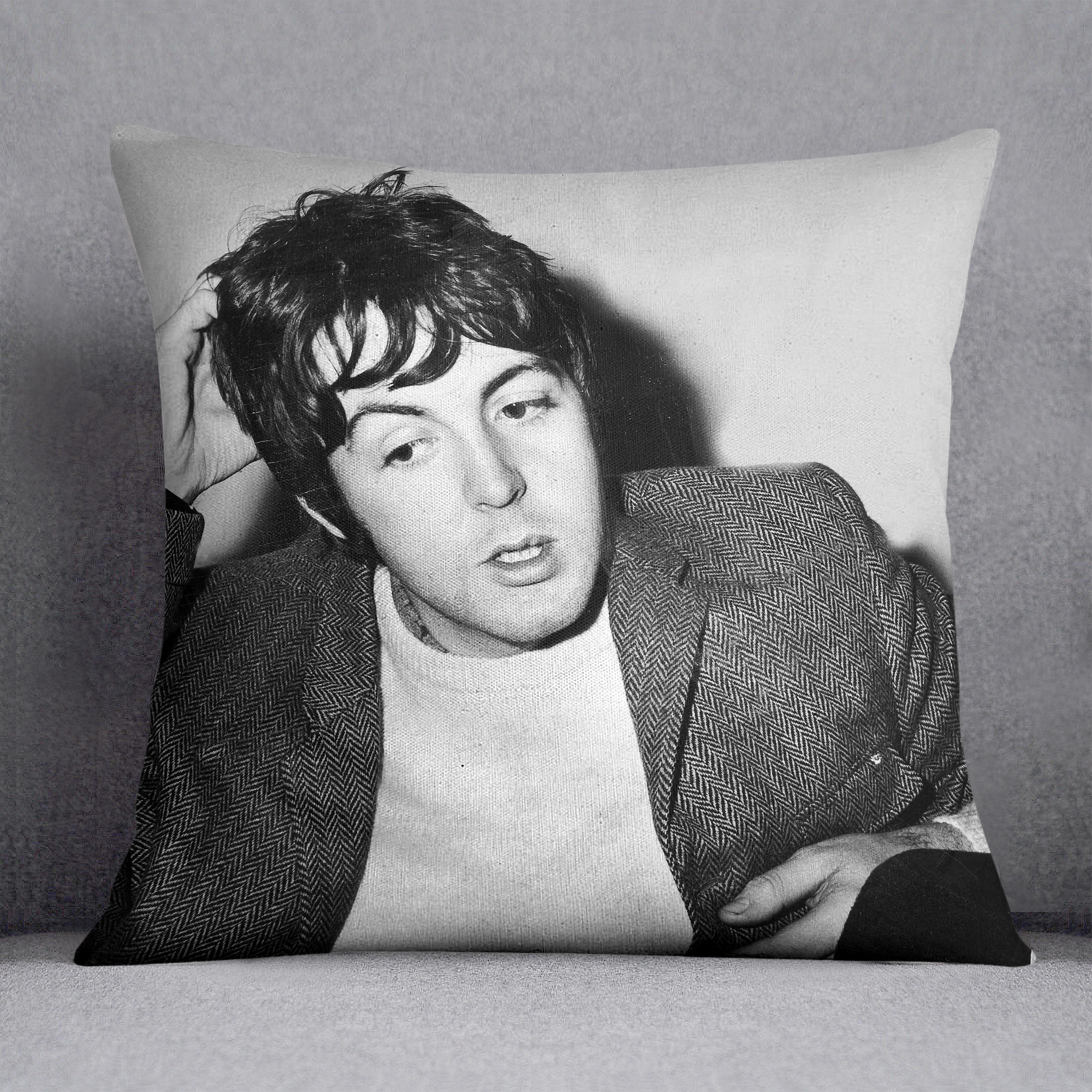 Paul McCartney being interviewed Cushion