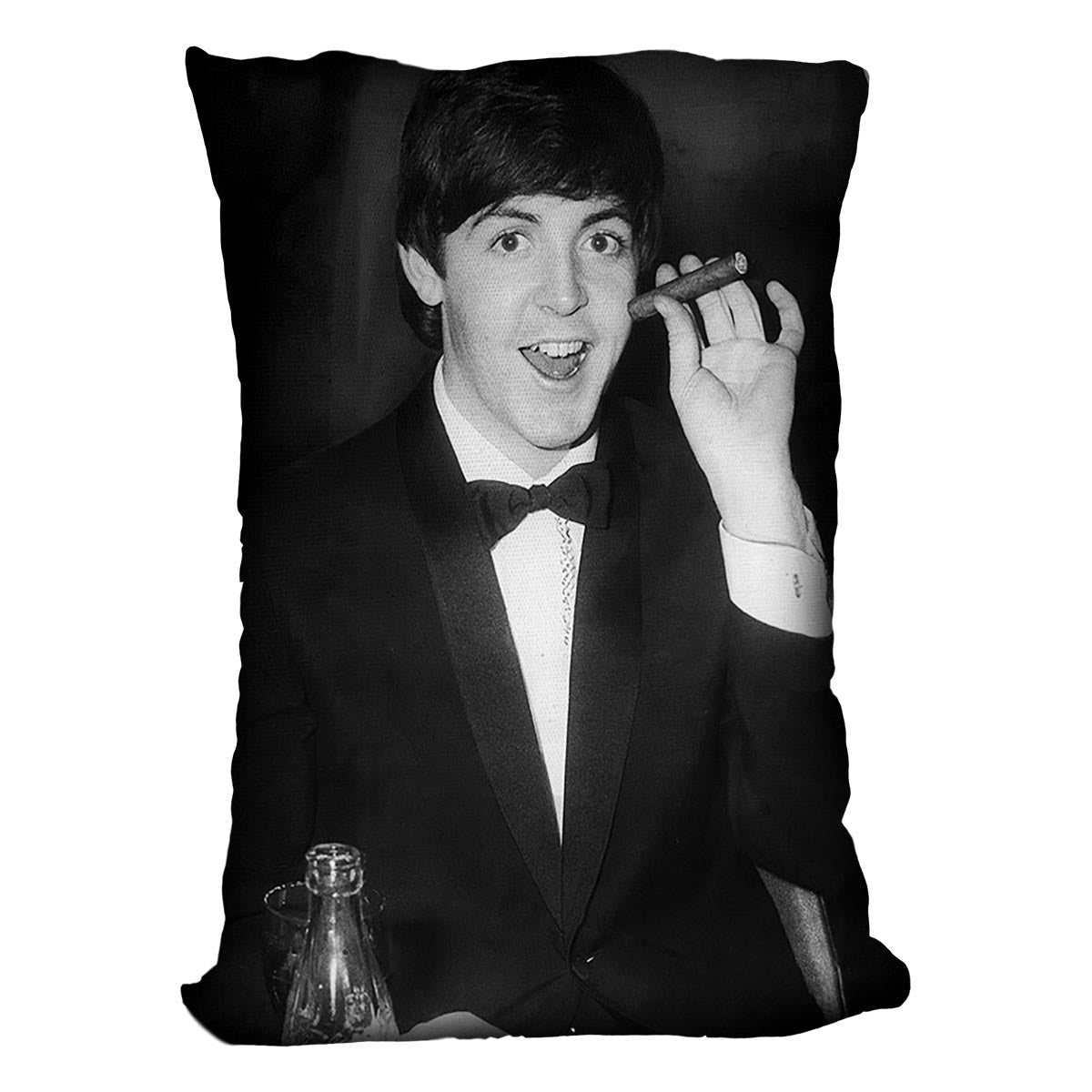 Paul McCartney with a cigar Cushion