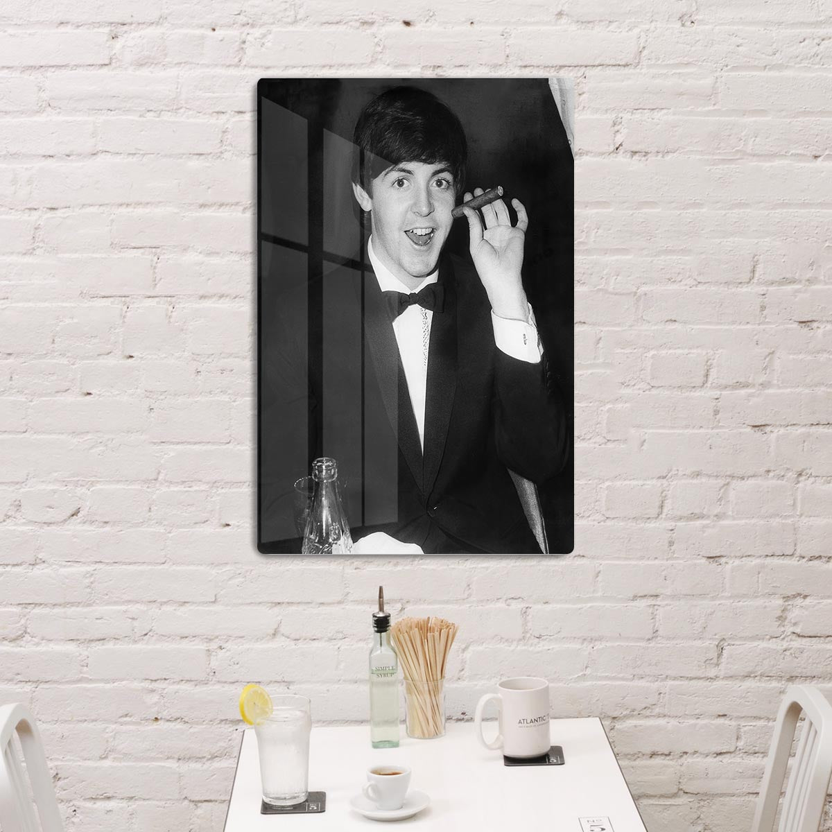 Paul McCartney with a cigar HD Metal Print