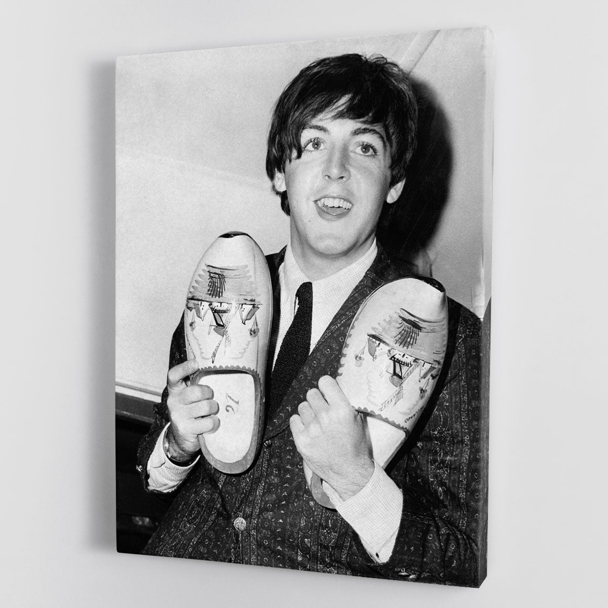 Paul McCartney with a pair of clogs Canvas Print or Poster - Canvas Art Rocks - 1