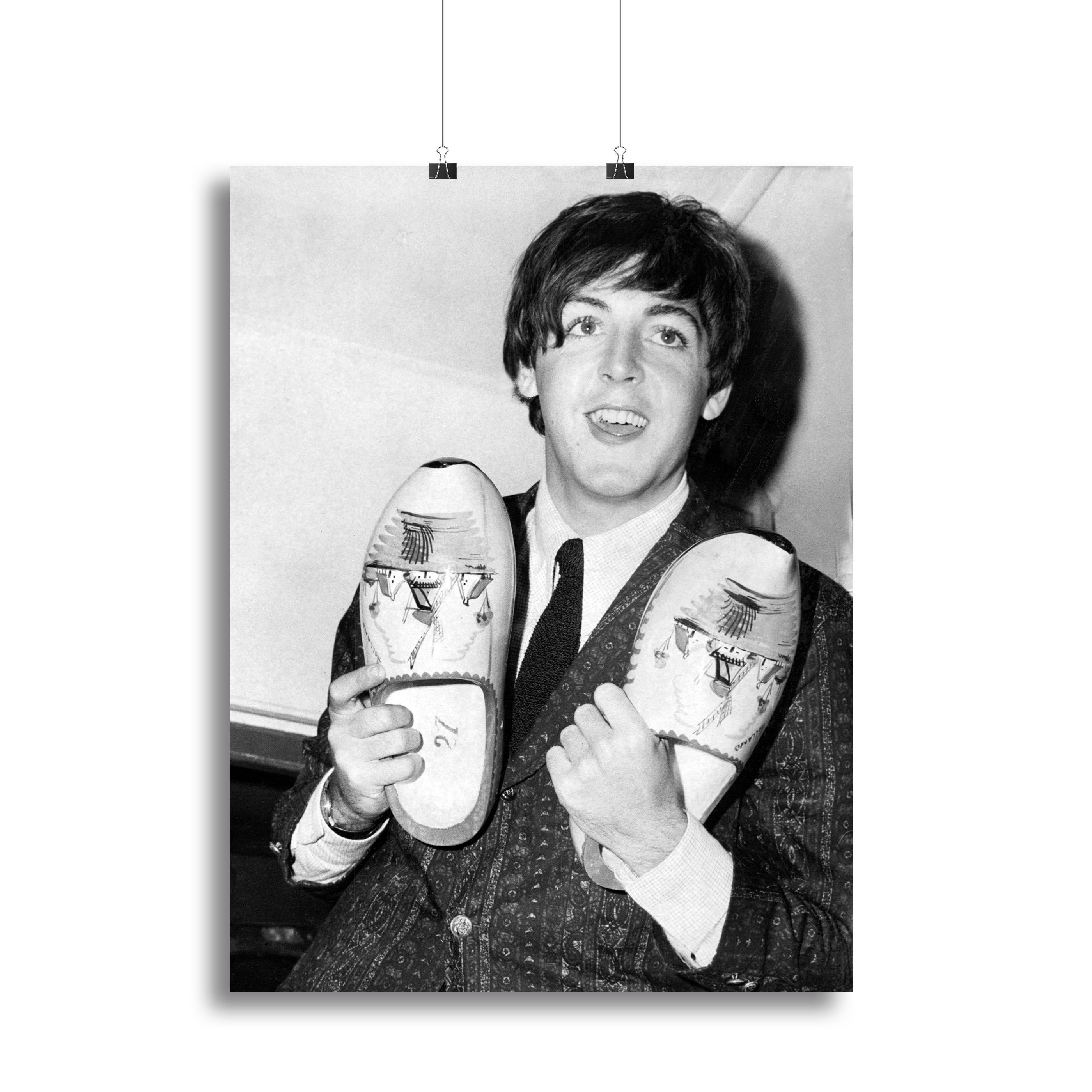 Paul McCartney with a pair of clogs Canvas Print or Poster - Canvas Art Rocks - 2