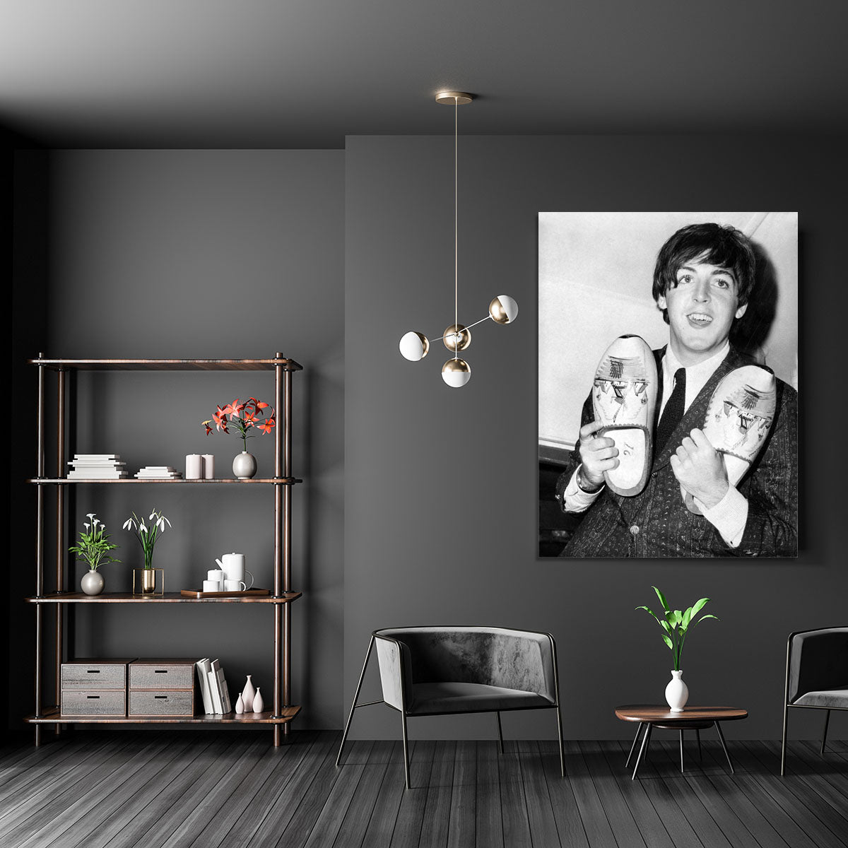 Paul McCartney with a pair of clogs Canvas Print or Poster - Canvas Art Rocks - 5