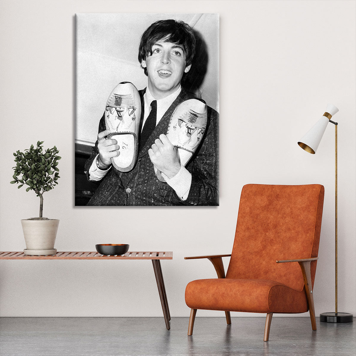 Paul McCartney with a pair of clogs Canvas Print or Poster - Canvas Art Rocks - 6