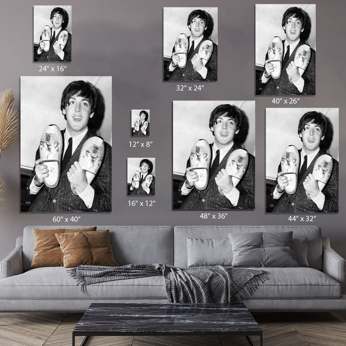 Paul McCartney with a pair of clogs Canvas Print or Poster - Canvas Art Rocks - 7
