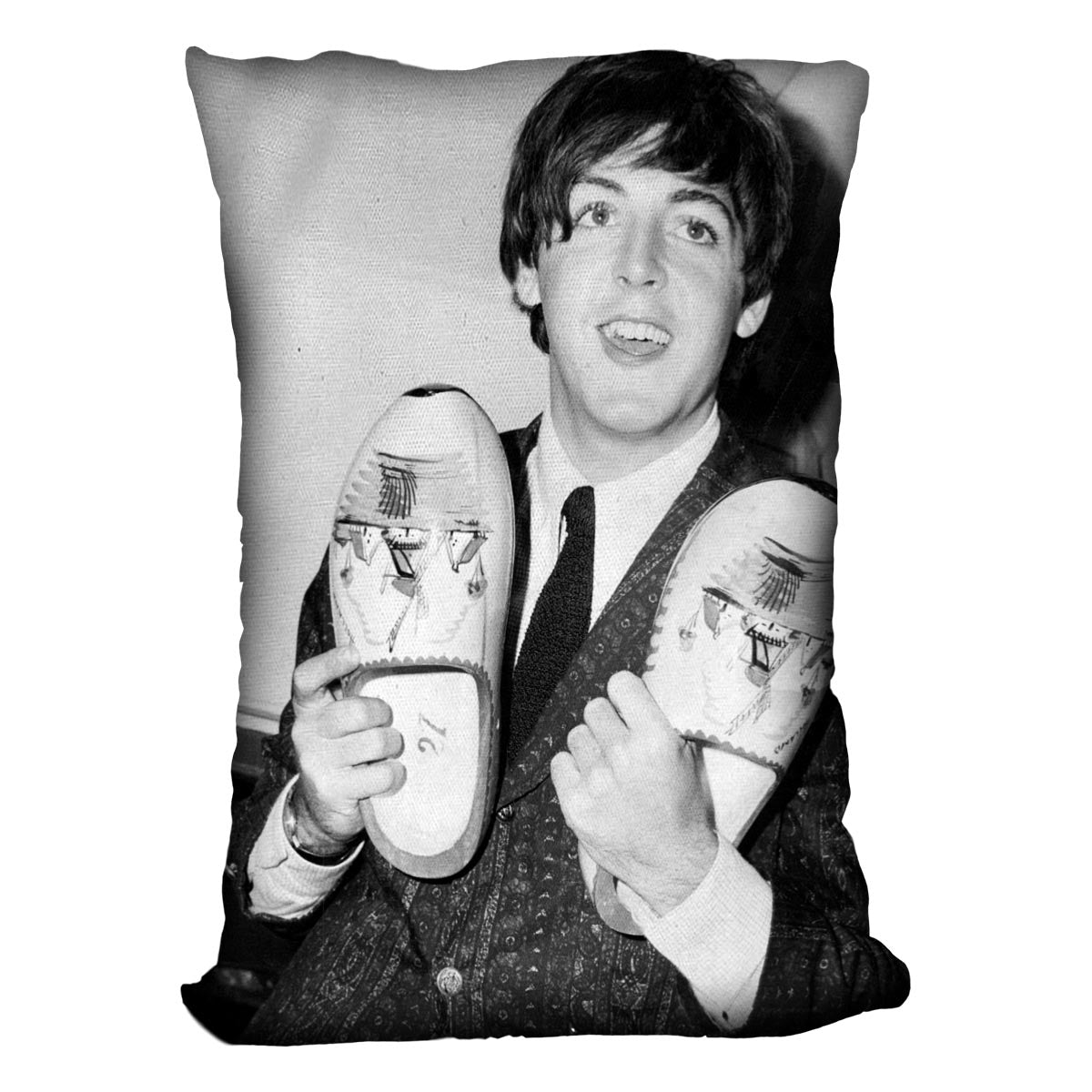 Paul McCartney with a pair of clogs Cushion