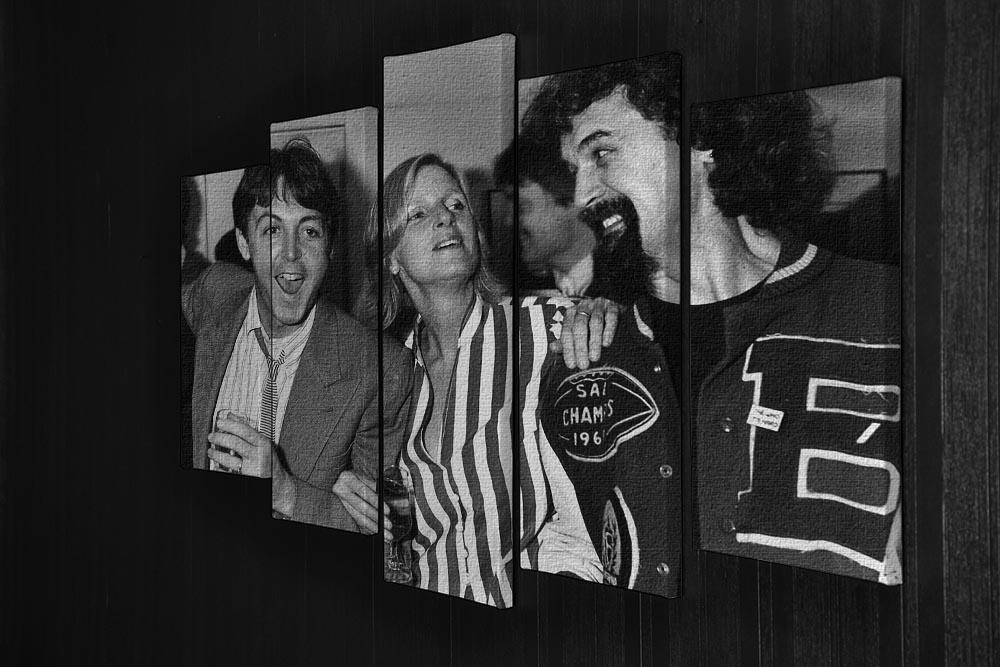 Paul and Linda McCartney with Billy Connolly 5 Split Panel Canvas - Canvas Art Rocks - 2