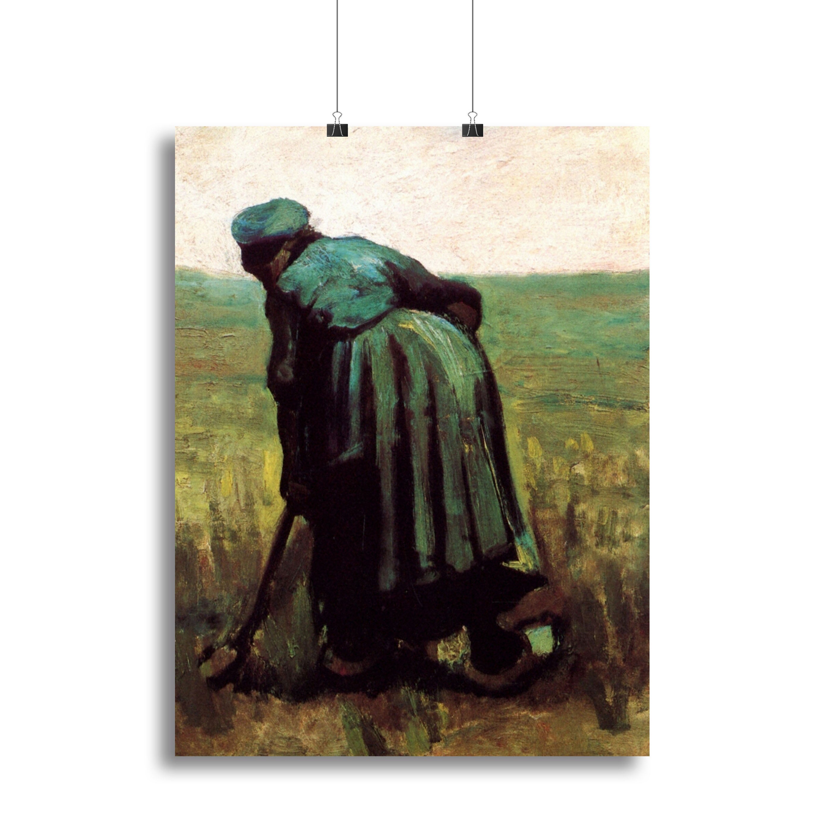 Peasant Woman Digging by Van Gogh Canvas Print or Poster - Canvas Art Rocks - 2