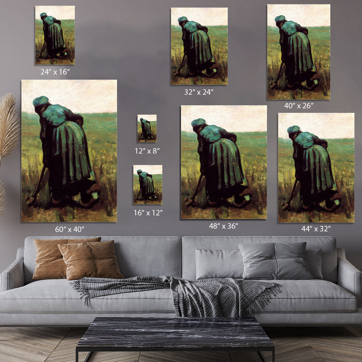 Peasant Woman Digging by Van Gogh Canvas Print or Poster - Canvas Art Rocks - 7