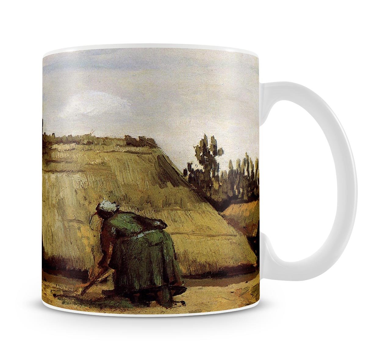 Peasant Woman Digging in Front of Her Cottage by Van Gogh Mug - Canvas Art Rocks - 4