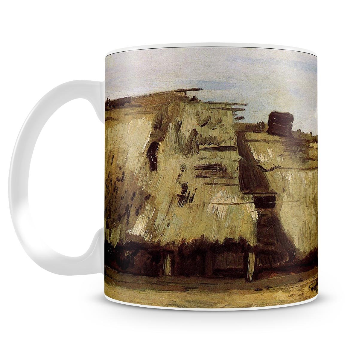 Peasant Woman Digging in Front of Her Cottage by Van Gogh Mug - Canvas Art Rocks - 4