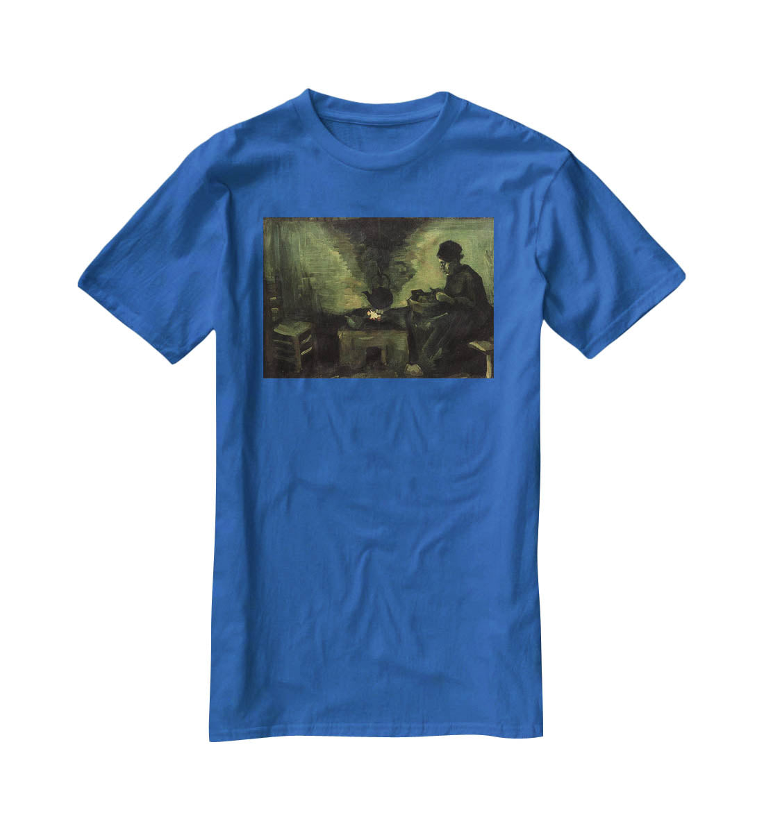 Peasant Woman by the Fireplace by Van Gogh T-Shirt - Canvas Art Rocks - 2
