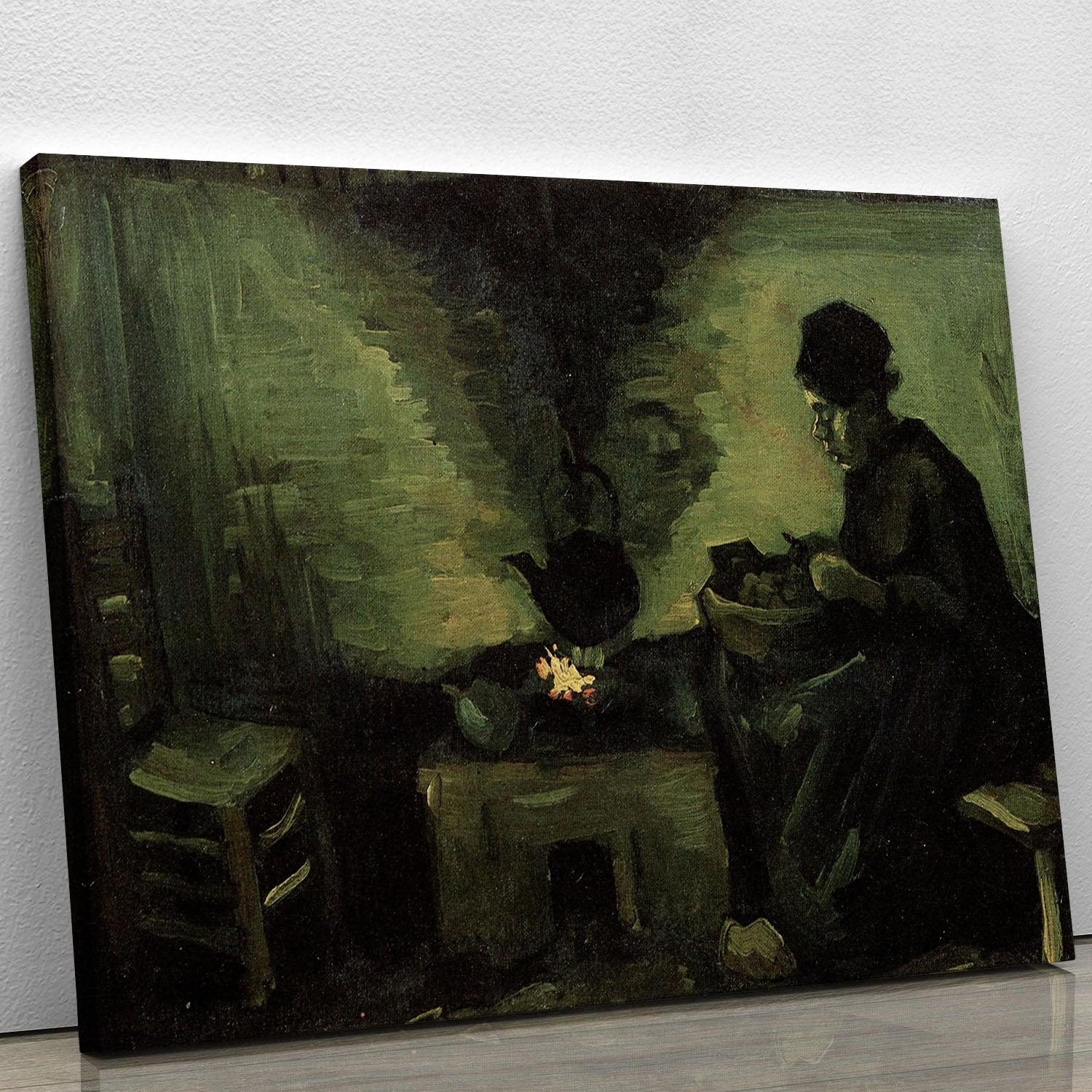 Peasant Woman by the Fireplace by Van Gogh Canvas Print or Poster - Canvas Art Rocks - 1
