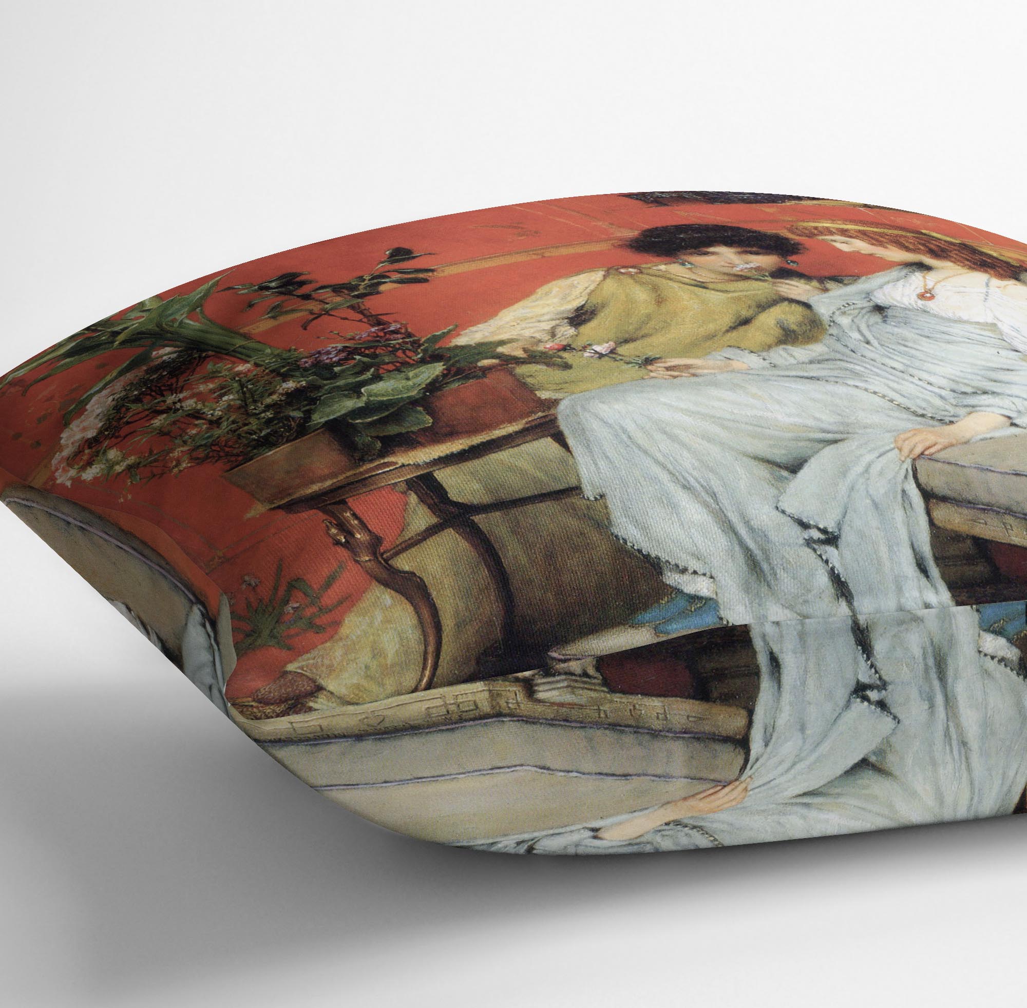 Penetralia by Alma Tadema Cushion - Canvas Art Rocks - 3