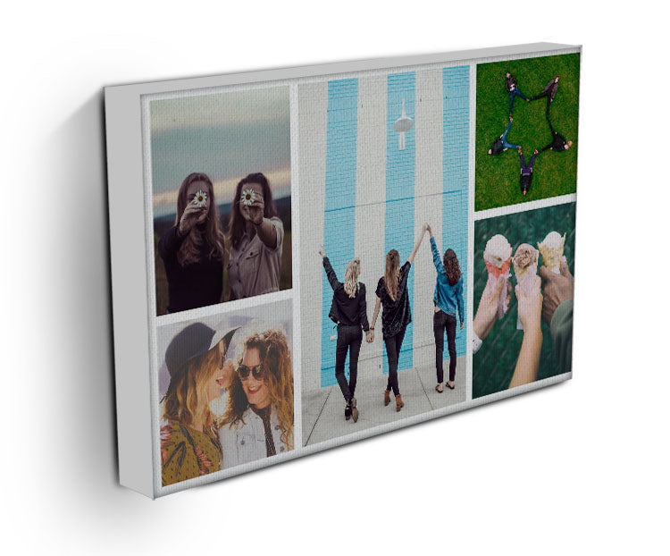 Personalised 5 Photo Collage Canvas - Landscape