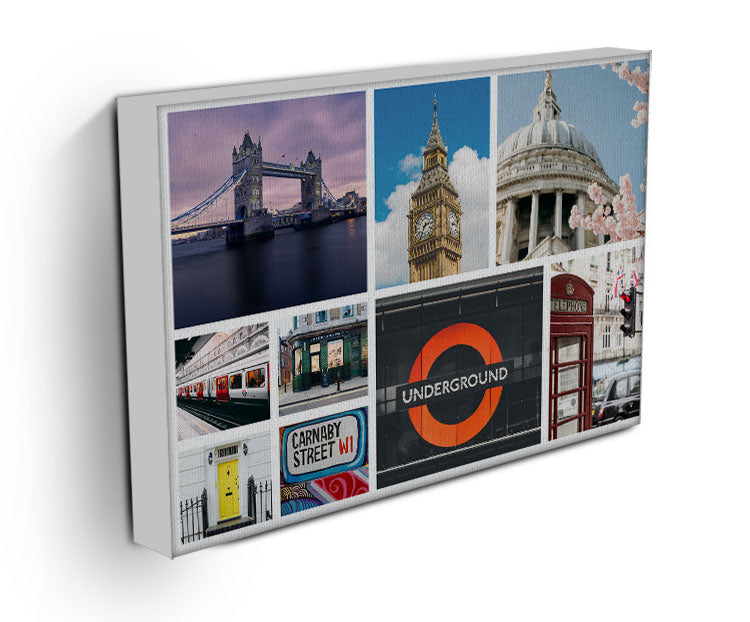 Personalised 9 Photo Collage Canvas - Landscape b