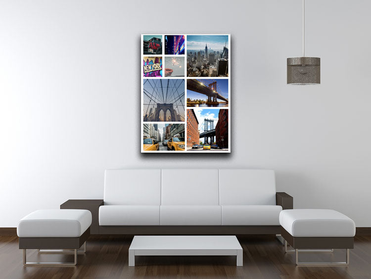 Personalised 9 Photo Collage Canvas - Portrait d