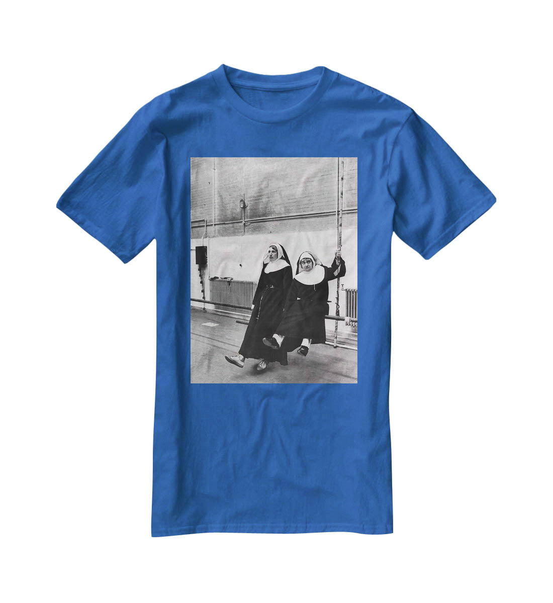 Peter Cook and Dudley Moore dressed as nuns T-Shirt - Canvas Art Rocks - 2