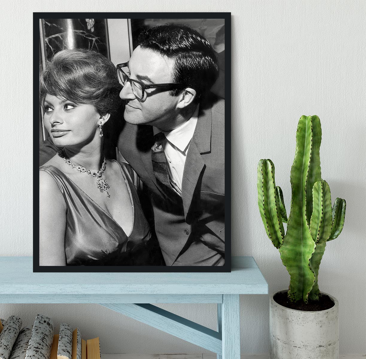 Peter Sellers with actress Sophie Loren Framed Print - Canvas Art Rocks - 2