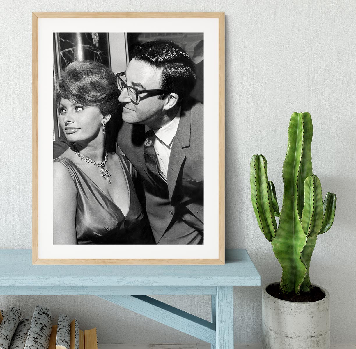 Peter Sellers with actress Sophie Loren Framed Print - Canvas Art Rocks - 3