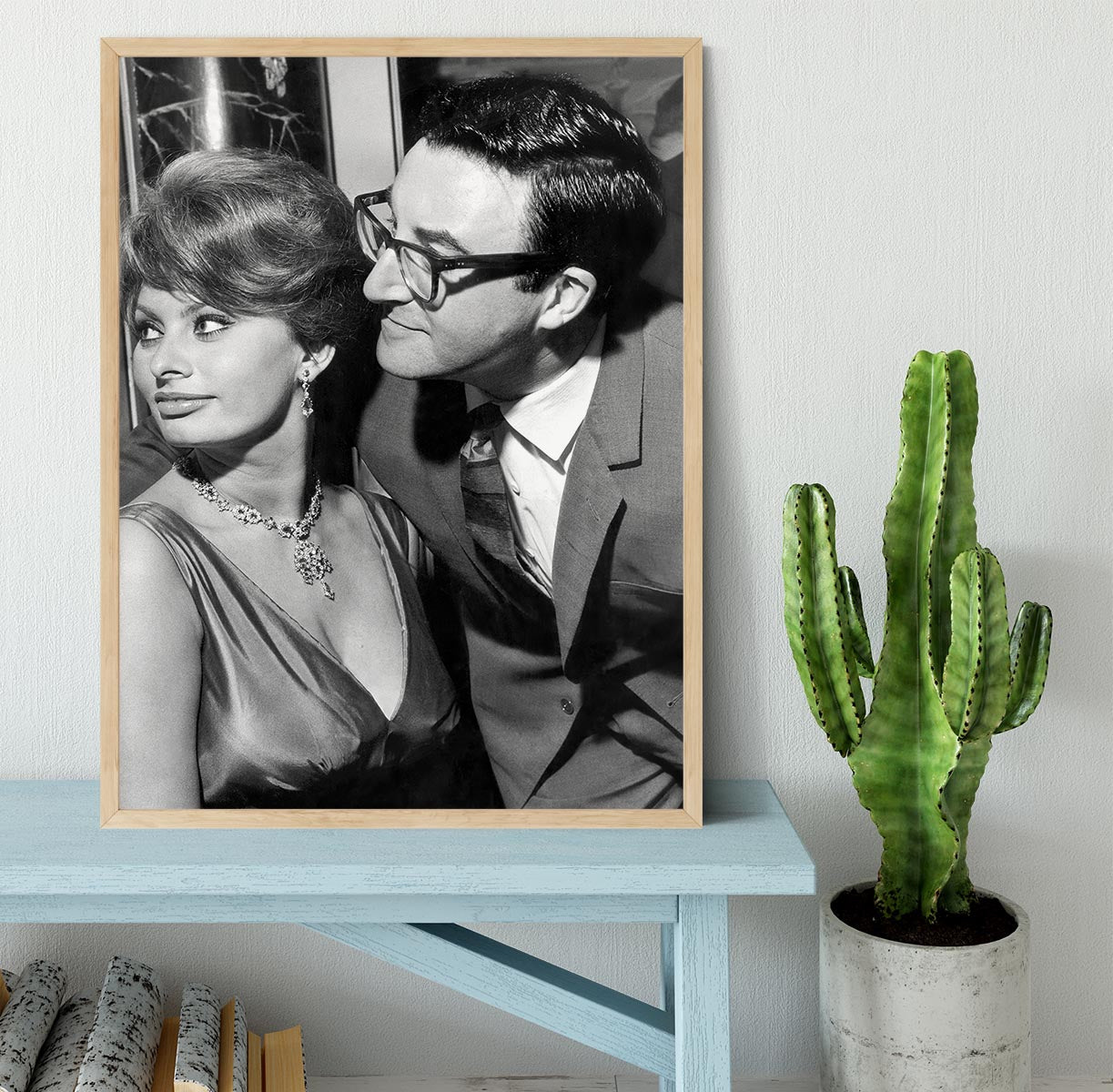 Peter Sellers with actress Sophie Loren Framed Print - Canvas Art Rocks - 4