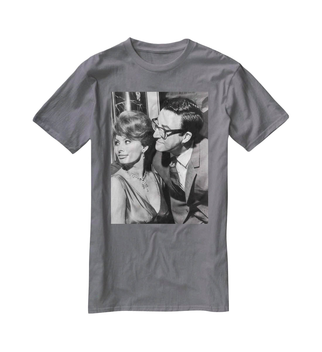Peter Sellers with actress Sophie Loren T-Shirt - Canvas Art Rocks - 3